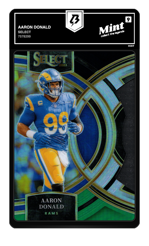 Aaron Donald 2023 Select graded Mint 9 by TradingCard360