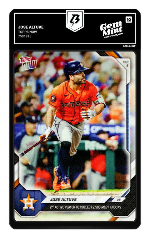 Jose Altuve 2026 Topps Now graded Gem Mint 10 by TradingCard360