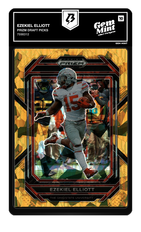 Ezekiel Elliott 2023 Prizm Draft Picks graded Gem Mint 10 by TradingCard360
