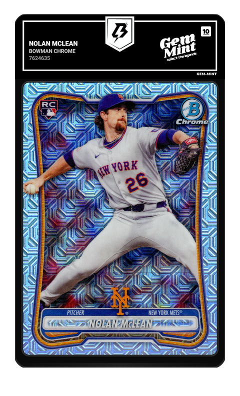 Nolan McLean 2026 Bowman Chrome graded Gem Mint 10 by TradingCard360
