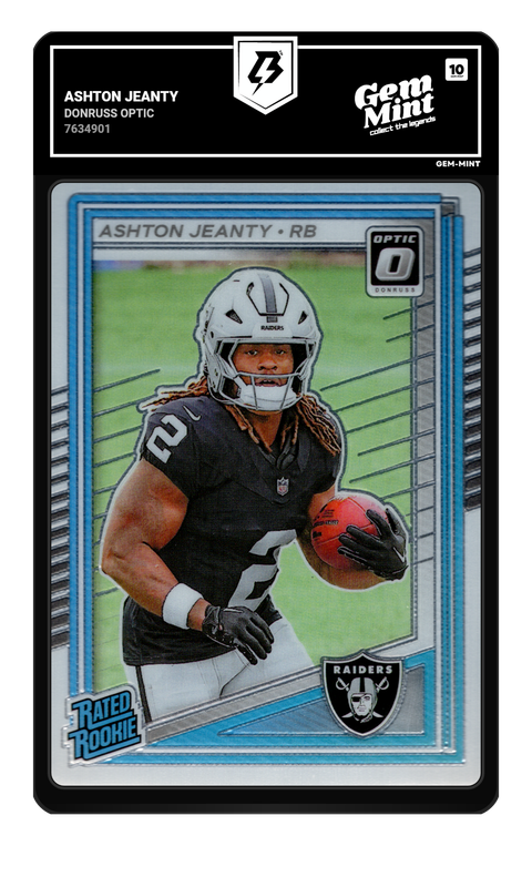 Ashton Jeanty 2025 Donruss Optic graded Gem Mint 10 by TradingCard360