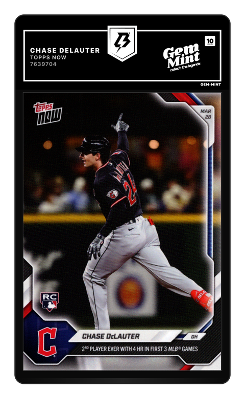 Chase DeLauter 2026 Topps Now graded Gem Mint 10 by TradingCard360