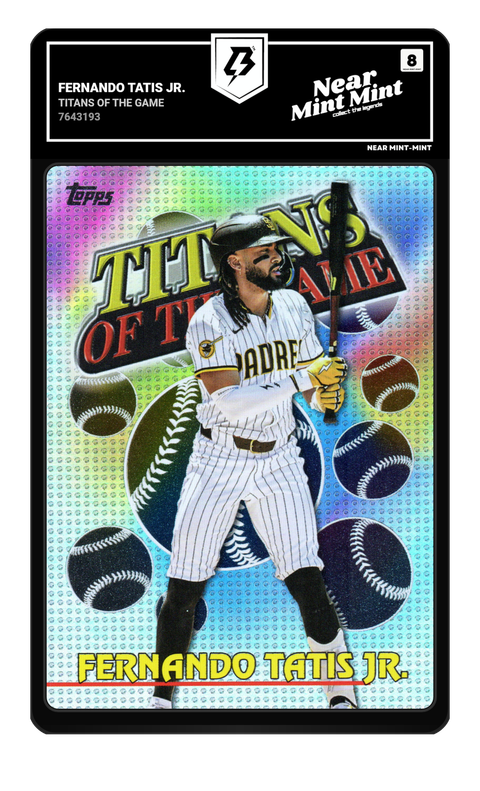 Fernando Tatis Jr. 2026 Titans Of The Game graded NM-MT 8 by TradingCard360