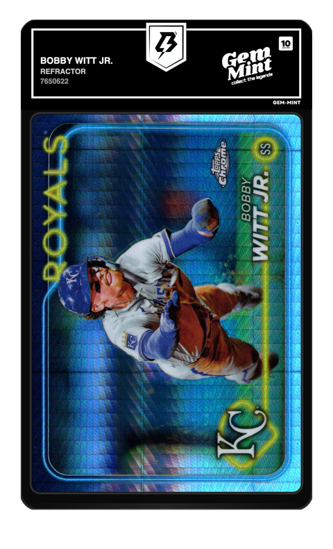 Bobby Witt Jr. 2024 Refractor graded Gem Mint 10 by TradingCard360
