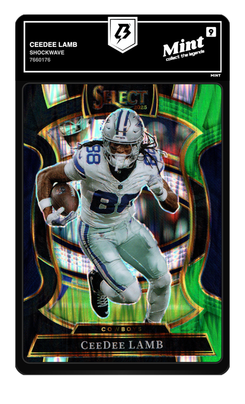CeeDee Lamb 2025 Shockwave graded Mint 9 by TradingCard360
