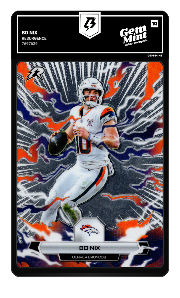 Bo Nix graded Gem Mint 10
