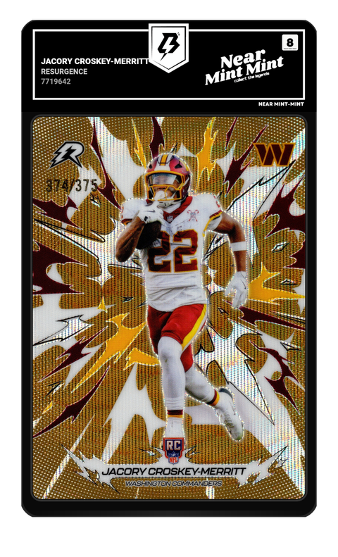 Jacory Croskey-Merritt 2026 Resurgence graded NM-MT 8 by TradingCard360