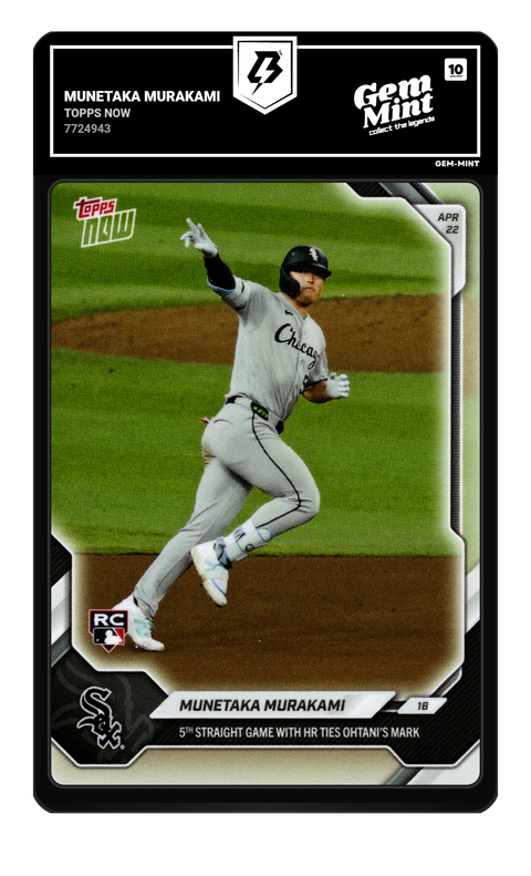 MuneTaka Murakami 2026 Topps Now graded Gem Mint 10 by TradingCard360