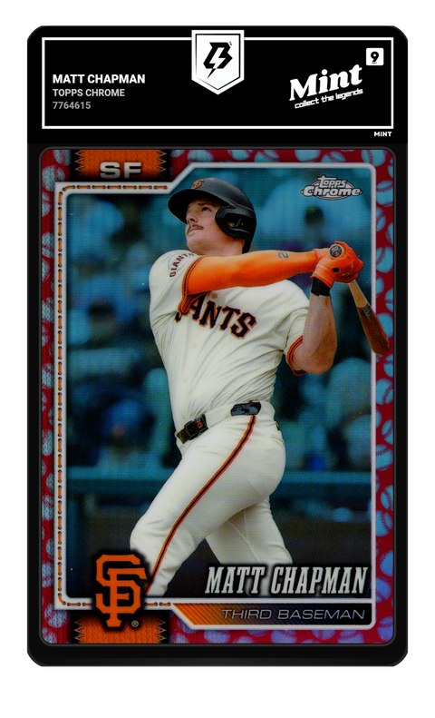Matt Chapman 2026 Topps Chrome graded Mint 9 by TradingCard360