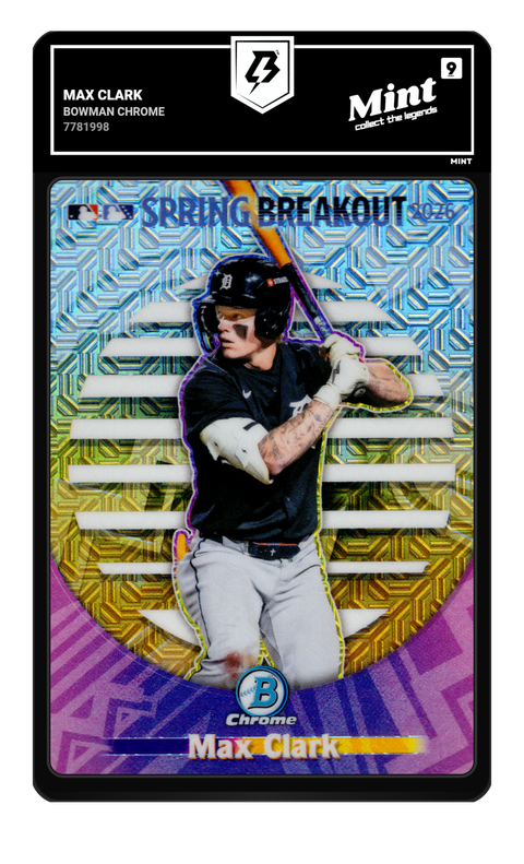 Max Clark 2026 Bowman Chrome graded Mint 9 by TradingCard360