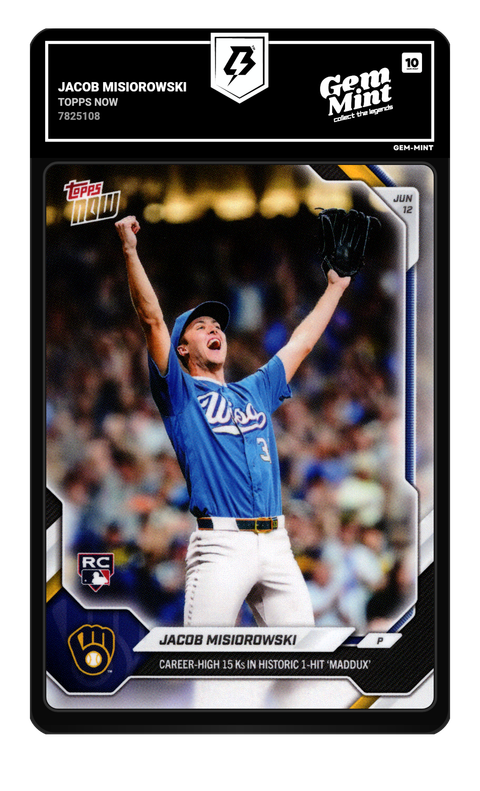 Jacob Misiorowski 2026 Topps Now graded Gem Mint 10 by TradingCard360