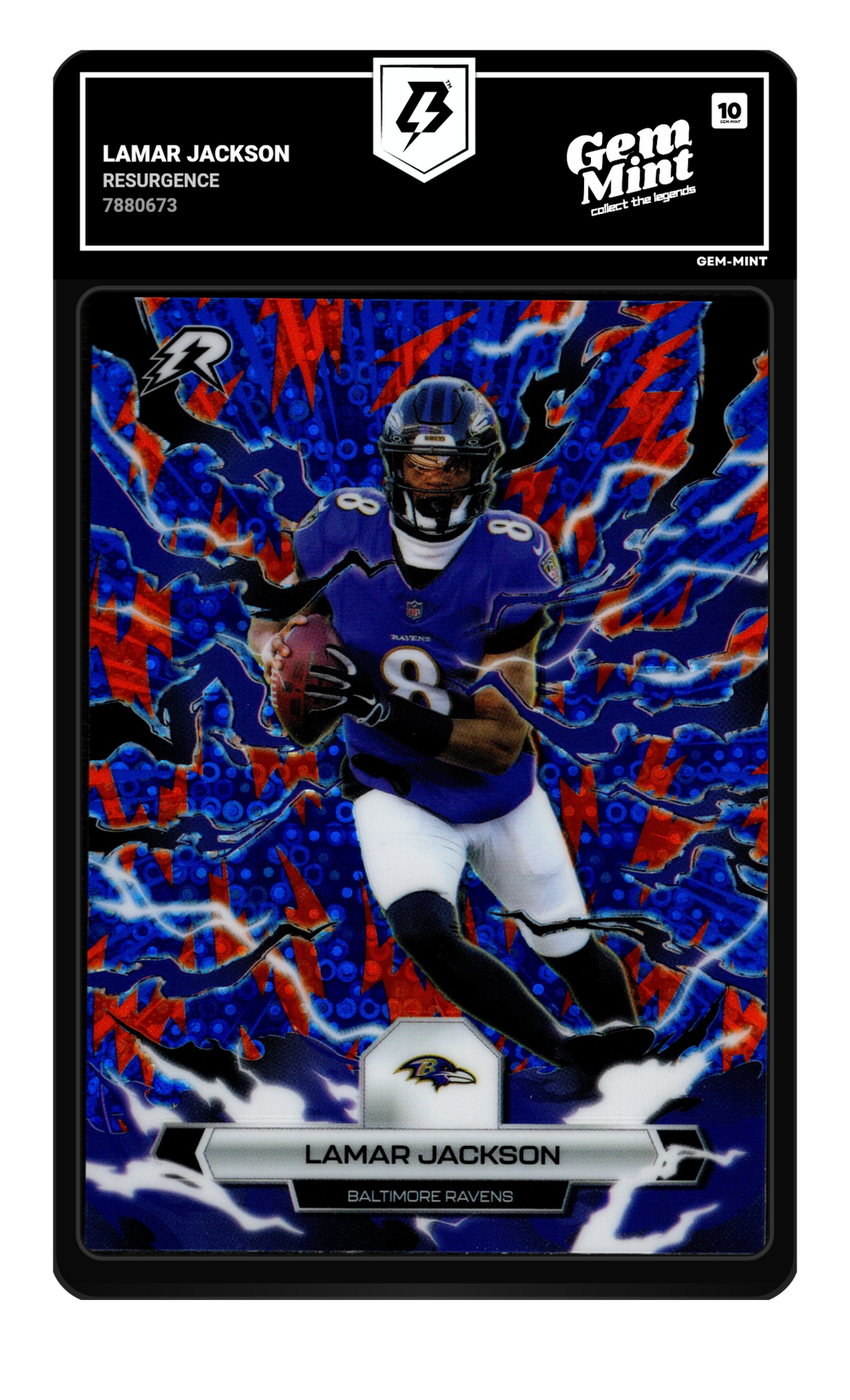 Lamar Jackson graded Gem Mint 10
