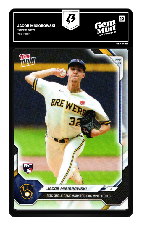 Jacob Misiorowski 2026 Topps Now graded Gem Mint 10 by TradingCard360