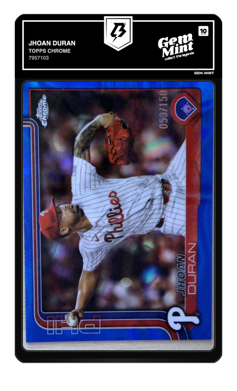 Jhoan Duran 2025 Topps Chrome Update graded Gem Mint 10 by TradingCard360
