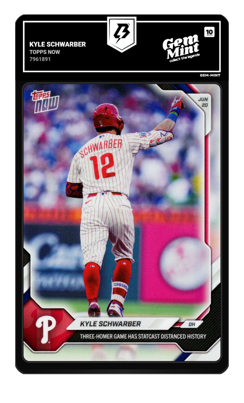 Kyle Schwarber 2026 Topps Now graded Gem Mint 10 by TradingCard360