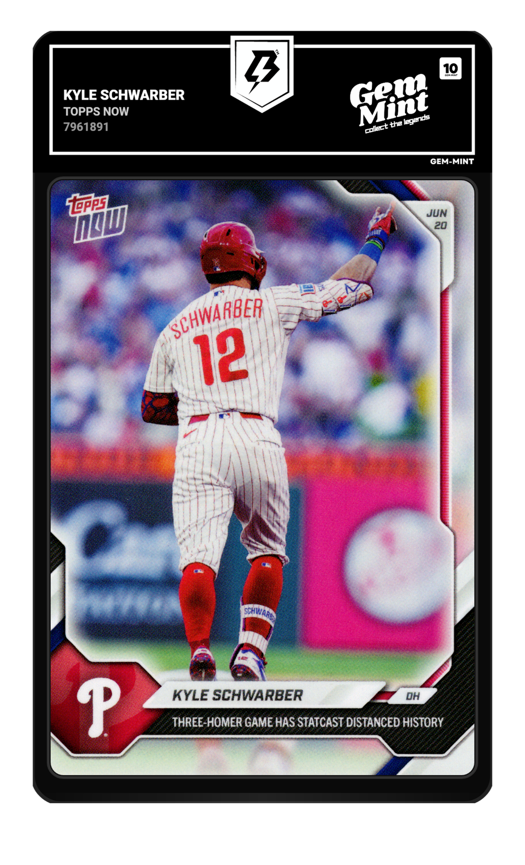 Kyle Schwarber graded Gem Mint 10
