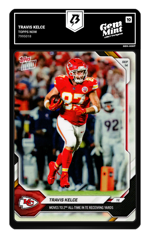 Travis Kelce 2026 Topps Now graded Gem Mint 10 by TradingCard360