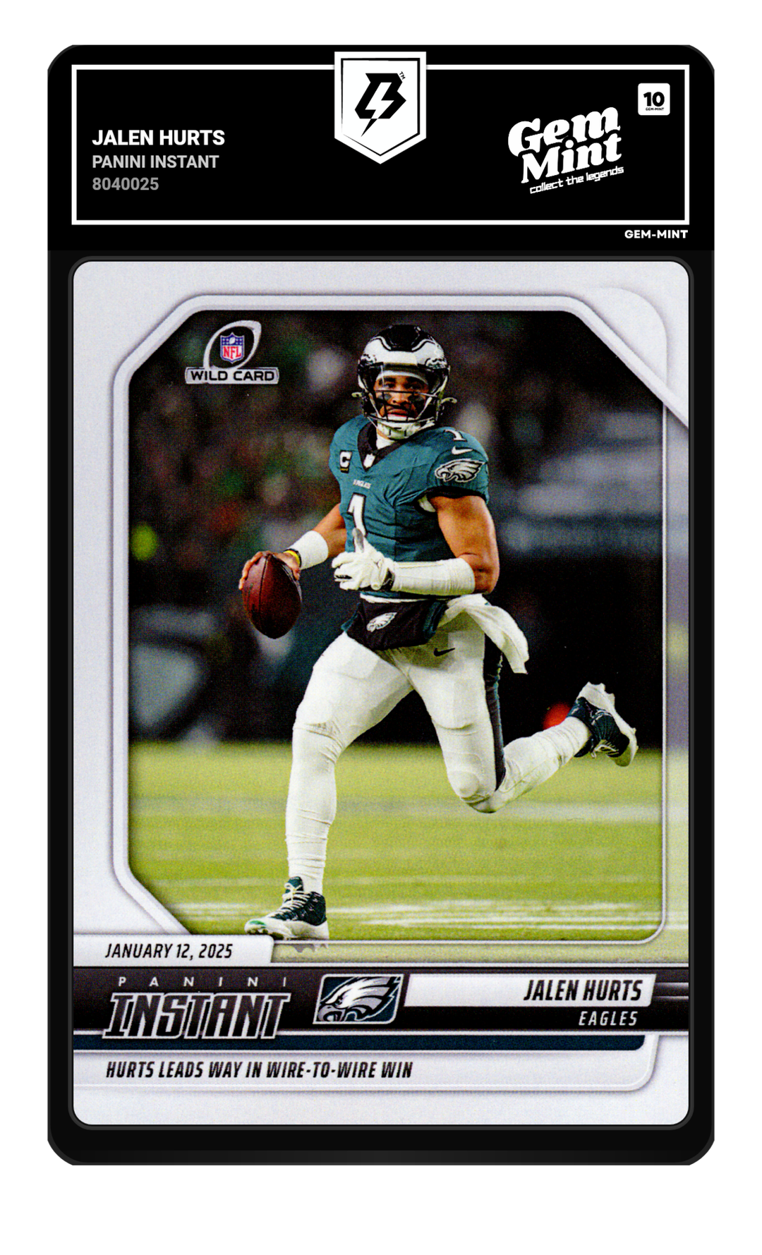 Jalen Hurts graded Gem Mint 10