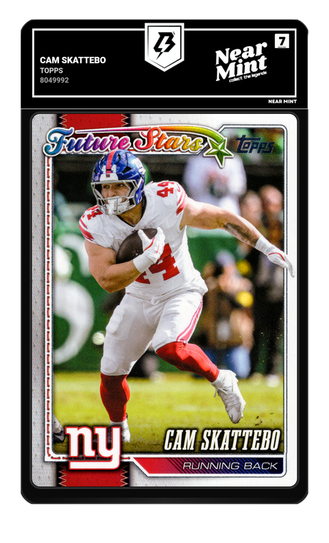 Cam Skattebo 2026 Topps graded Near Mint 7 by TradingCard360