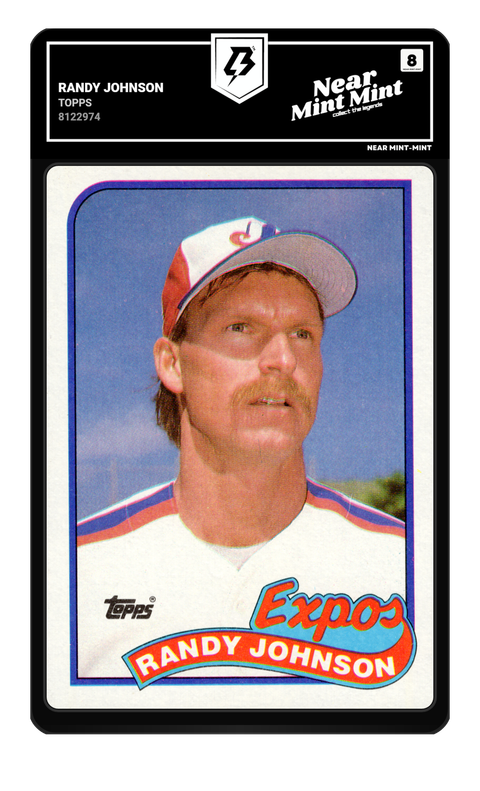 Randy Johnson 1989 Topps graded NM-MT 8 by TradingCard360