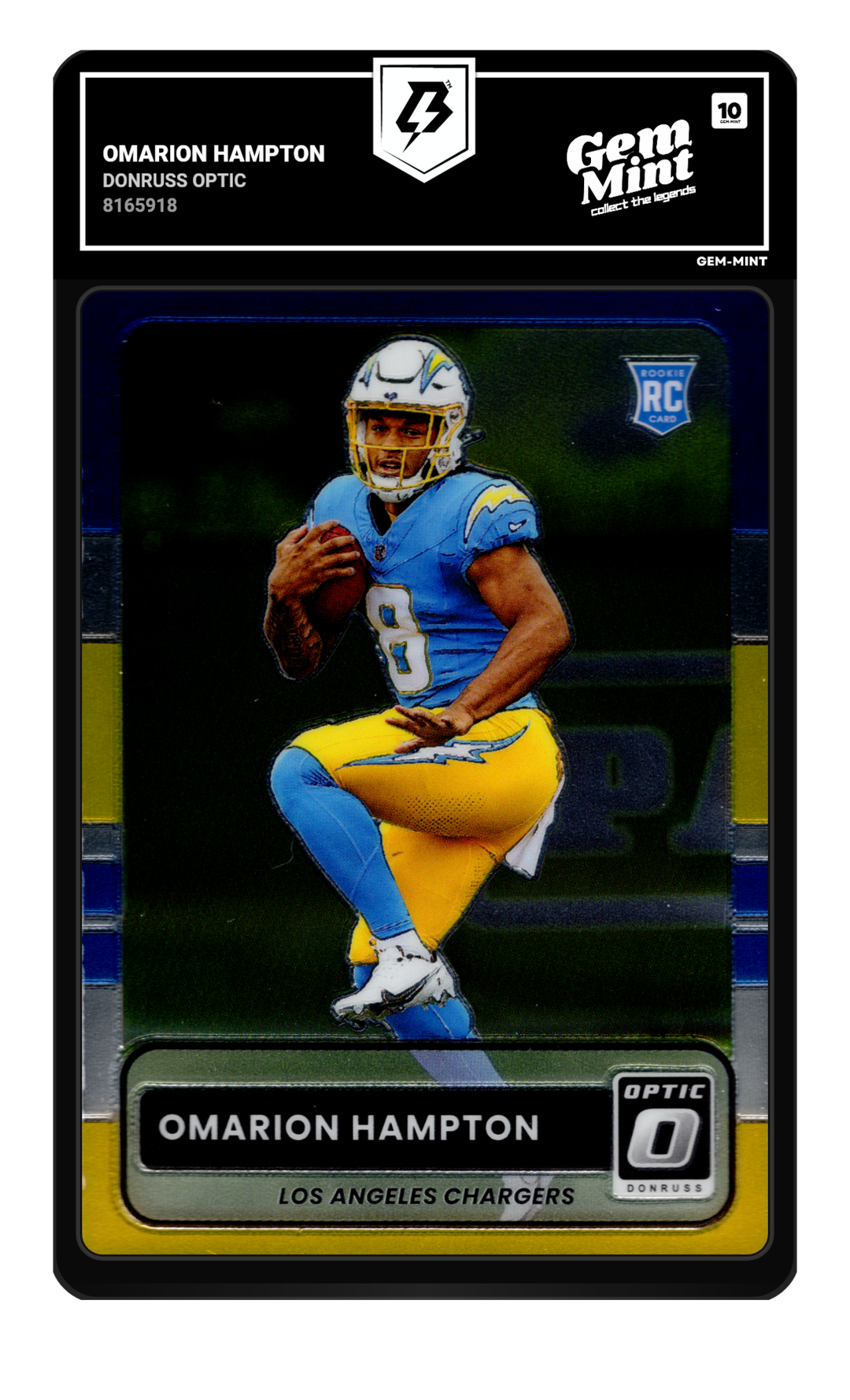 Omarion Hampton graded Gem Mint 10