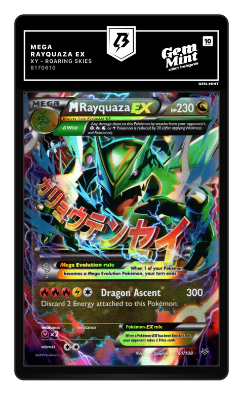 Mega Rayquaza Ex 2015 XY - Roaring Skies graded Gem Mint 10 by TradingCard360
