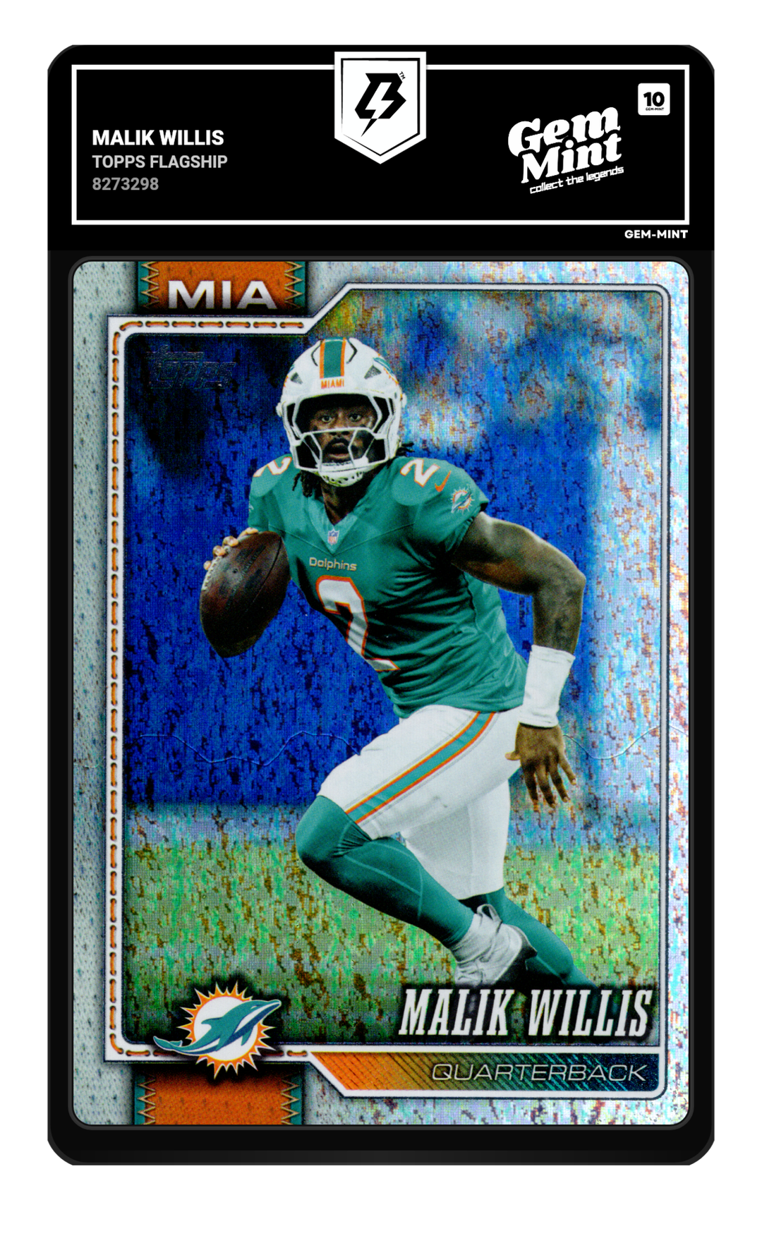 Malik Willis graded Gem Mint 10