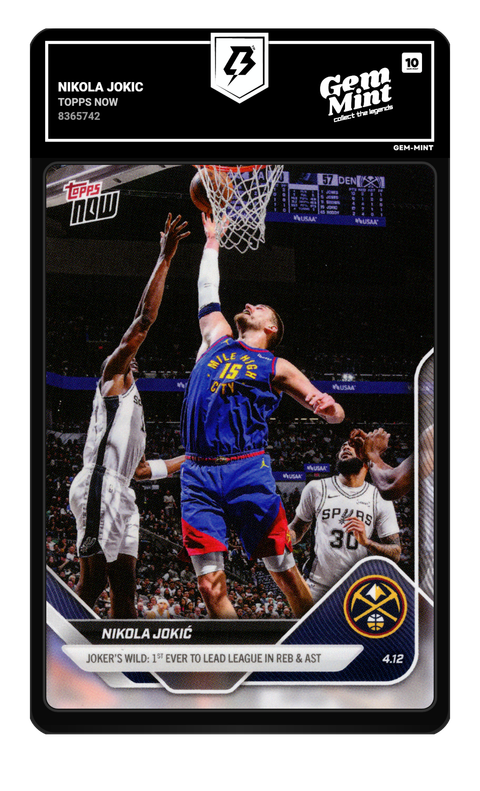 Nikola Jokic 2026 Topps Now graded Gem Mint 10 by TradingCard360