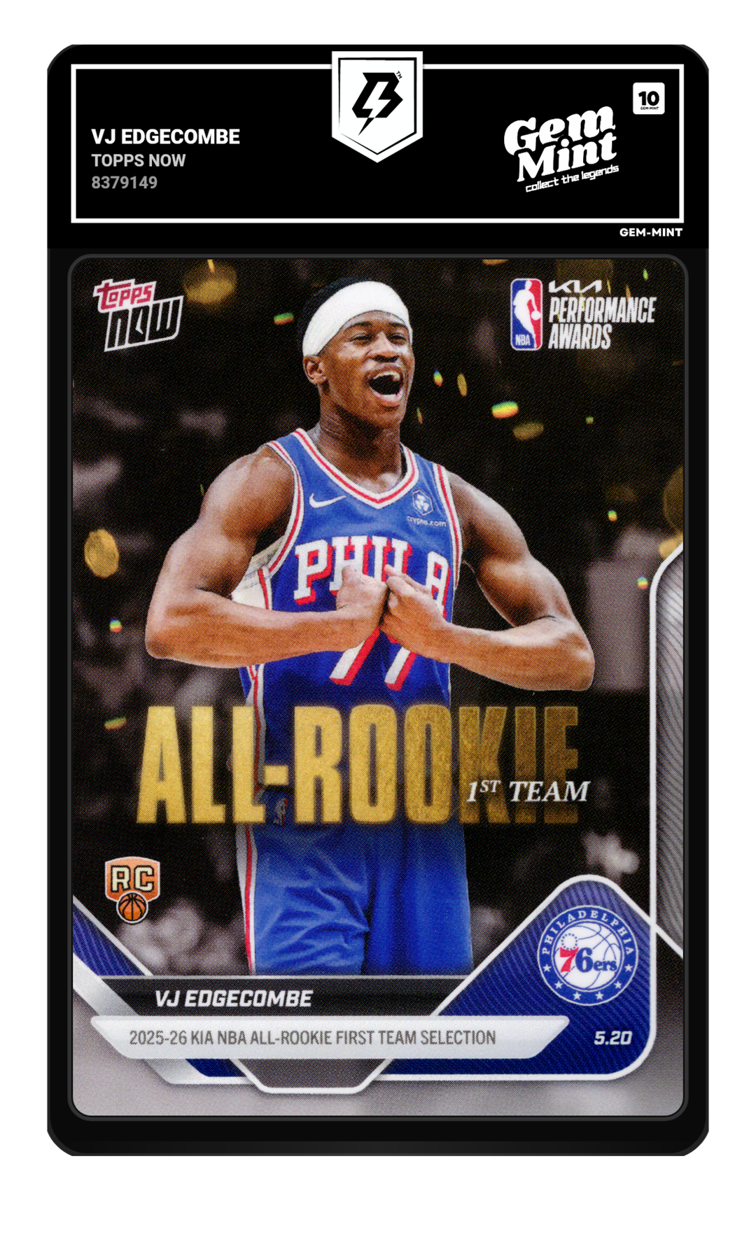 Vj Edgecombe graded Gem Mint 10