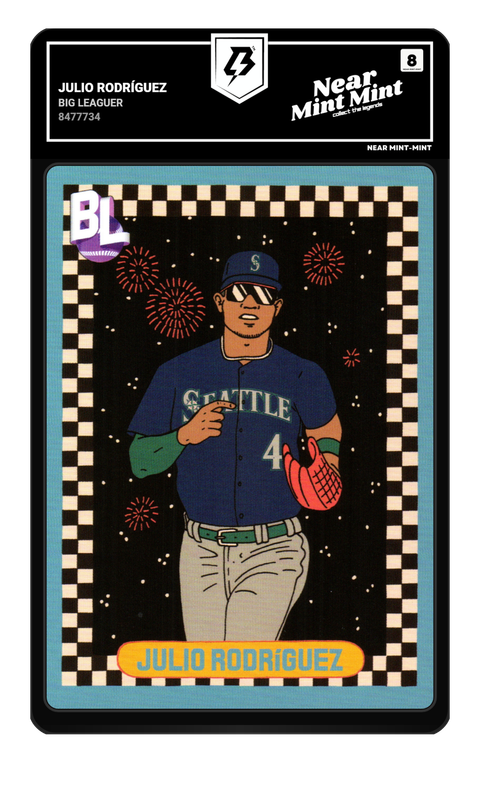 Julio Rodríguez 2024 Big Leaguer graded NM-MT 8 by TradingCard360