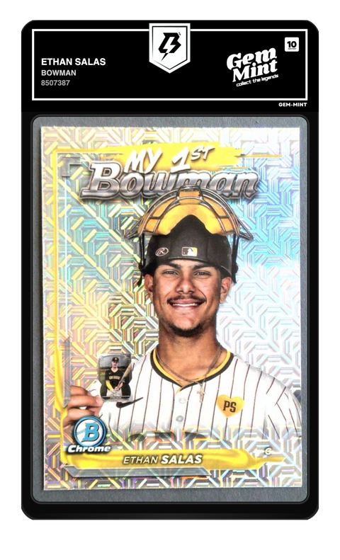 Ethan Salas 2024 Bowman graded Gem Mint 10 by TradingCard360