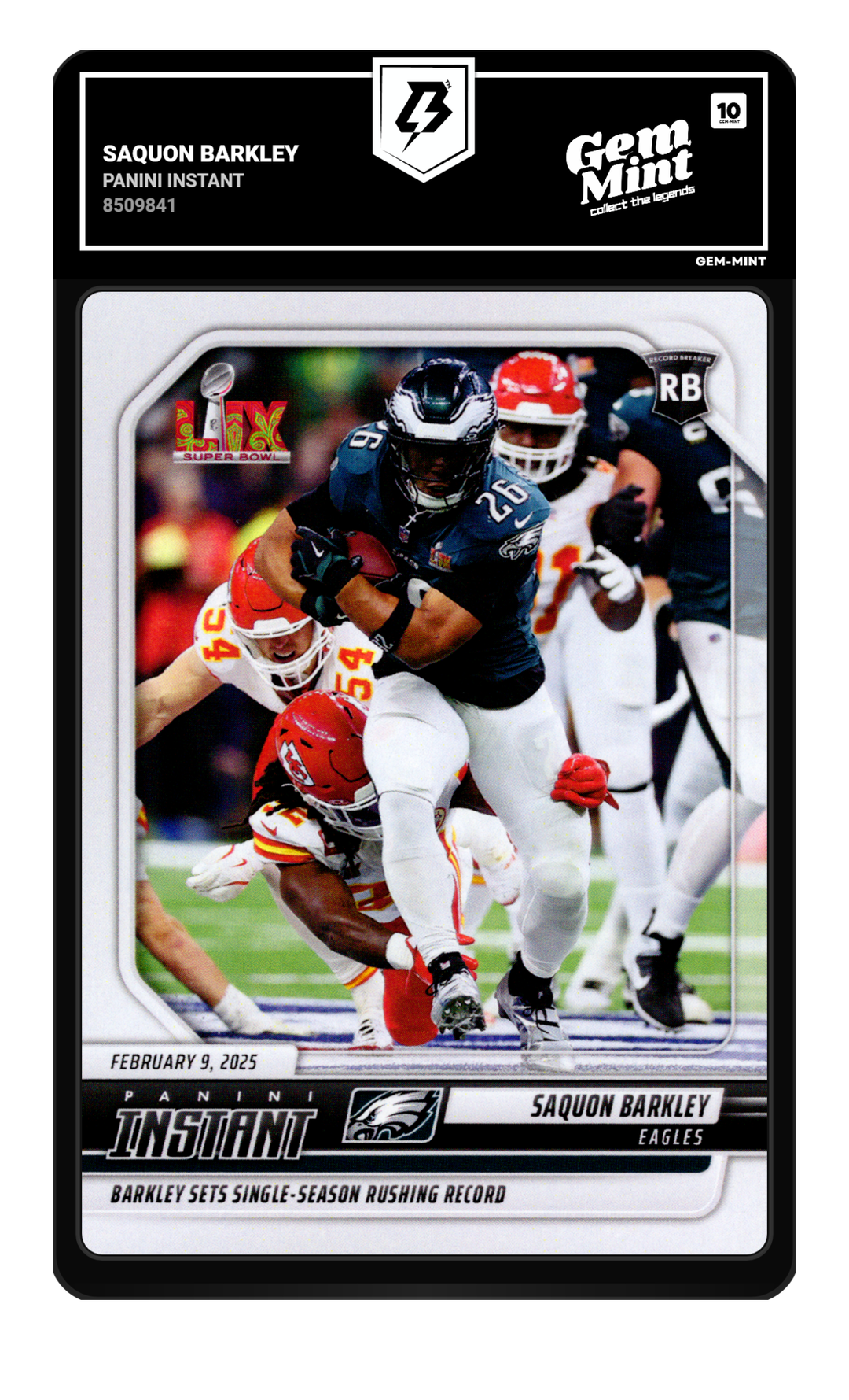 Saquon Barkley graded Gem Mint 10