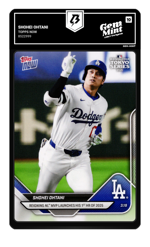 Shohei Ohtani 2025 Topps Now graded Gem Mint 10 by TradingCard360