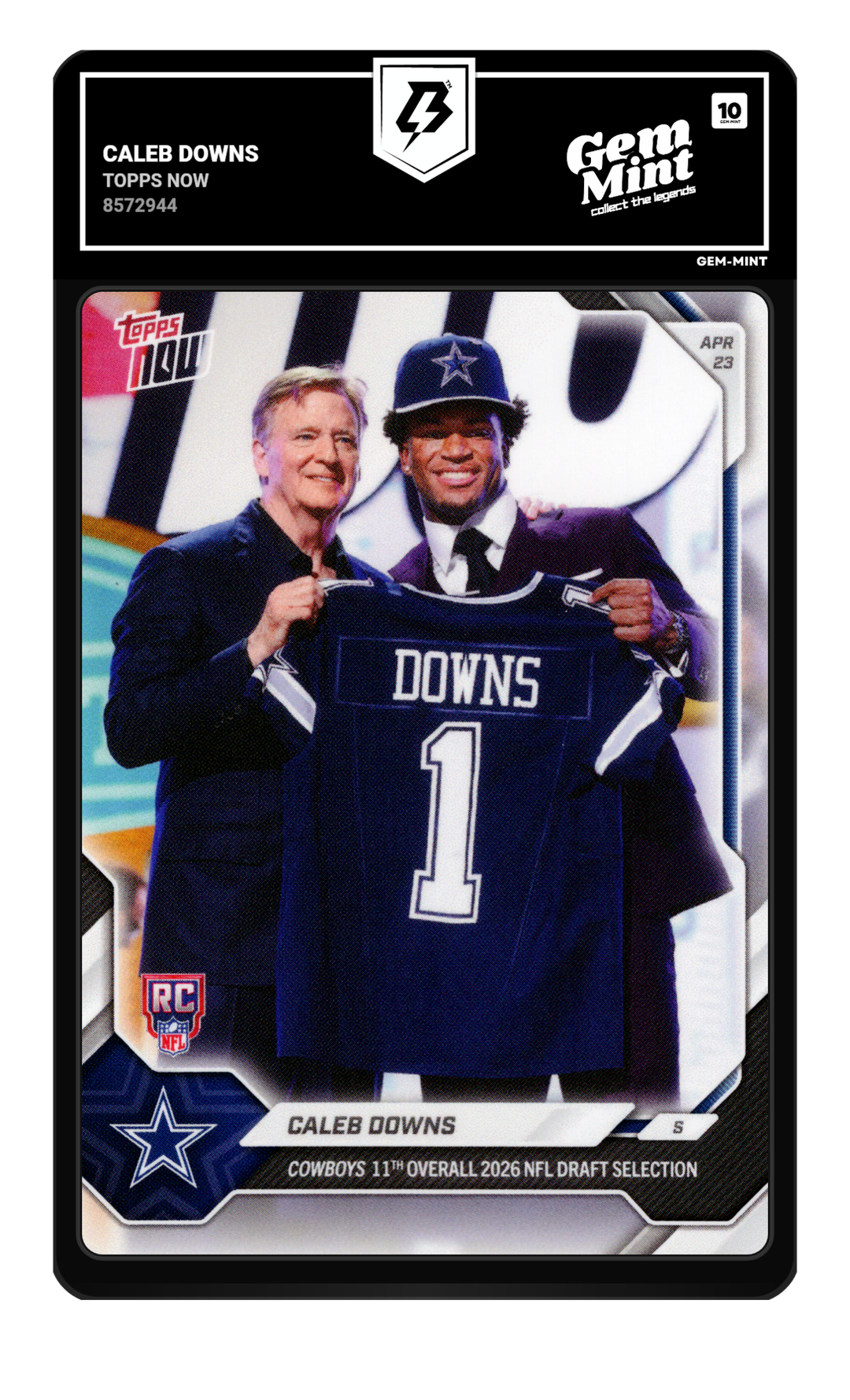 Caleb Downs graded Gem Mint 10