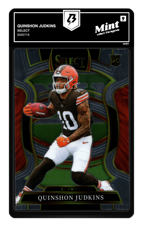 Quinshon Judkins 2025 Select graded Mint 9 by TradingCard360