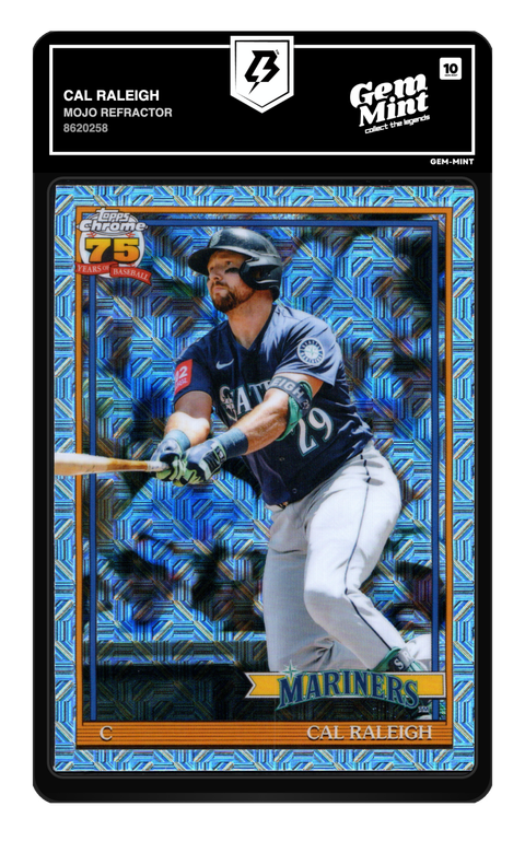 Cal Raleigh 2026 Mojo Refractor graded Gem Mint 10 by TradingCard360