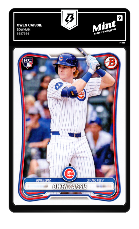 Owen Caissie 2026 Bowman graded Mint 9 by TradingCard360