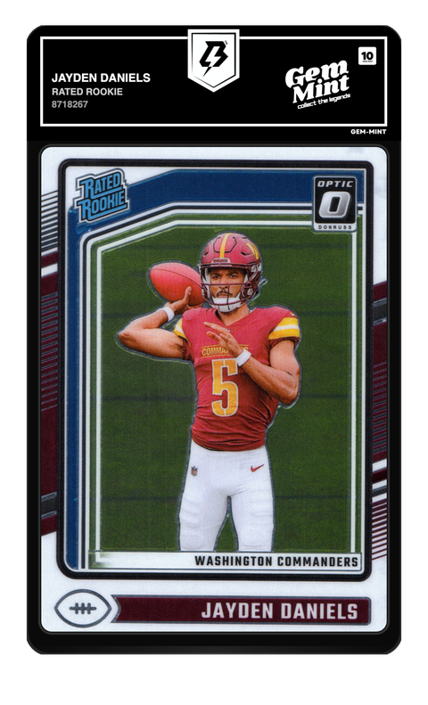 Jayden Daniels 2024 Rated Rookie graded Gem Mint 10 by TradingCard360