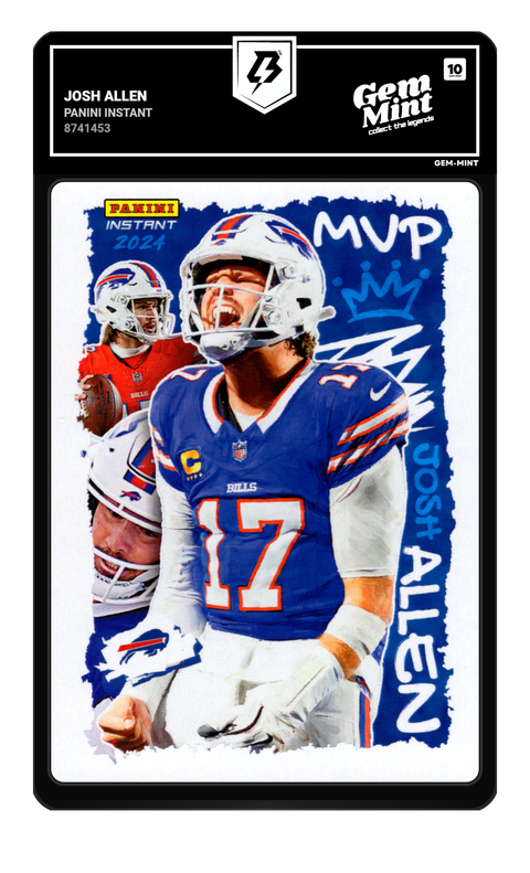 Josh Allen 2024 Panini Instant graded Gem Mint 10 by TradingCard360