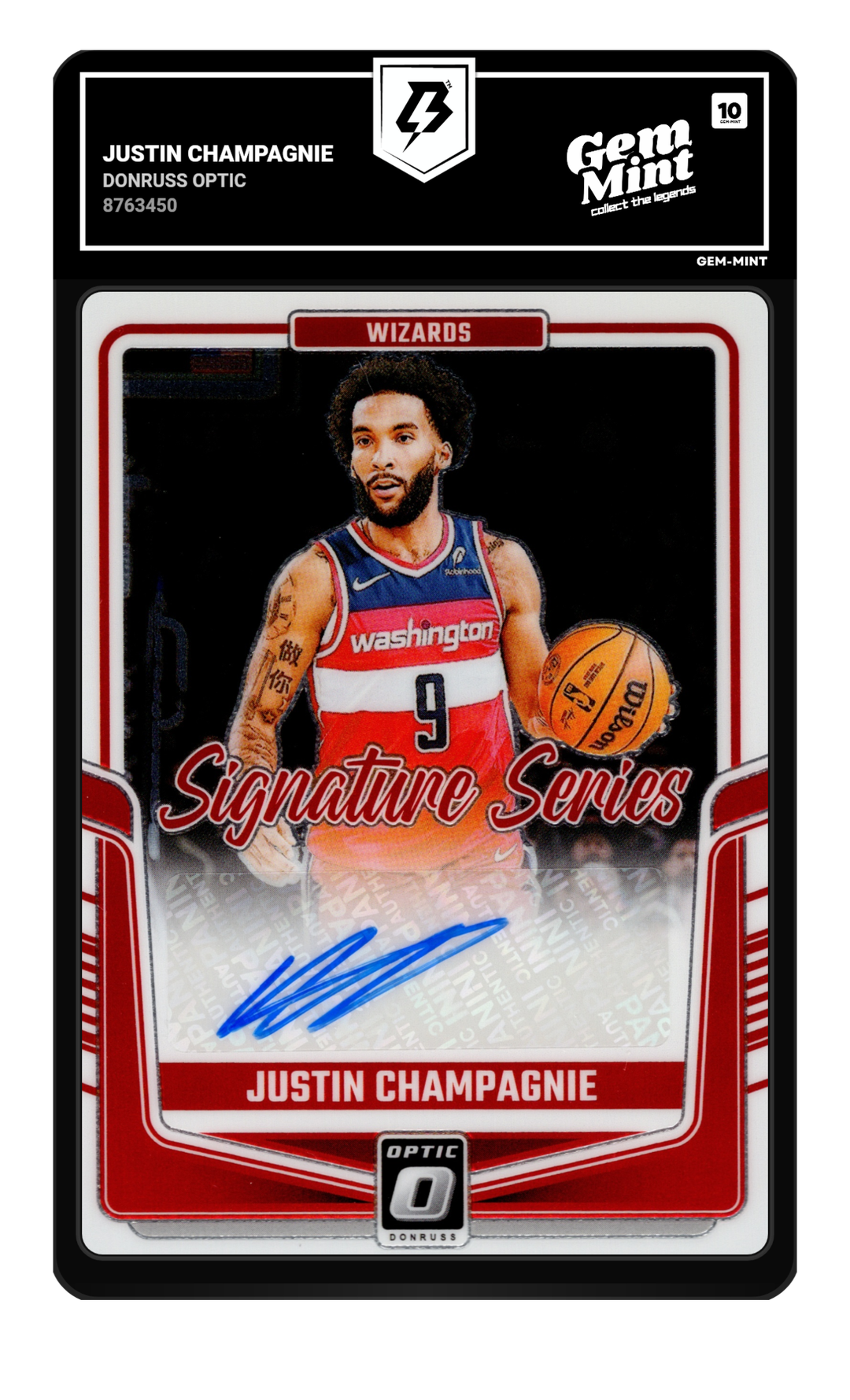 Justin Champagnie graded Gem Mint 10