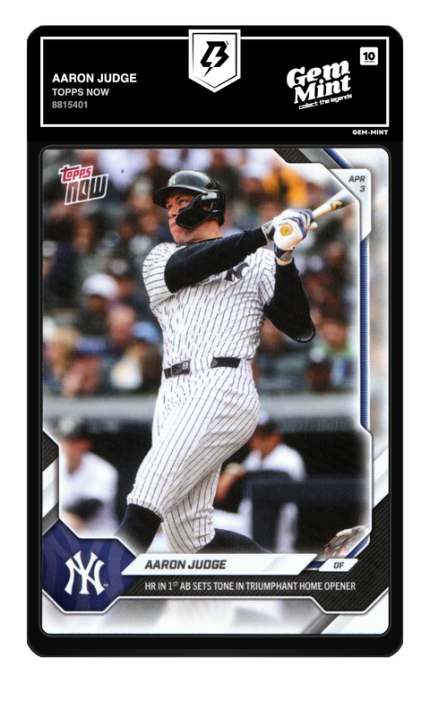 Aaron Judge 2026 Topps Now graded Gem Mint 10 by TradingCard360