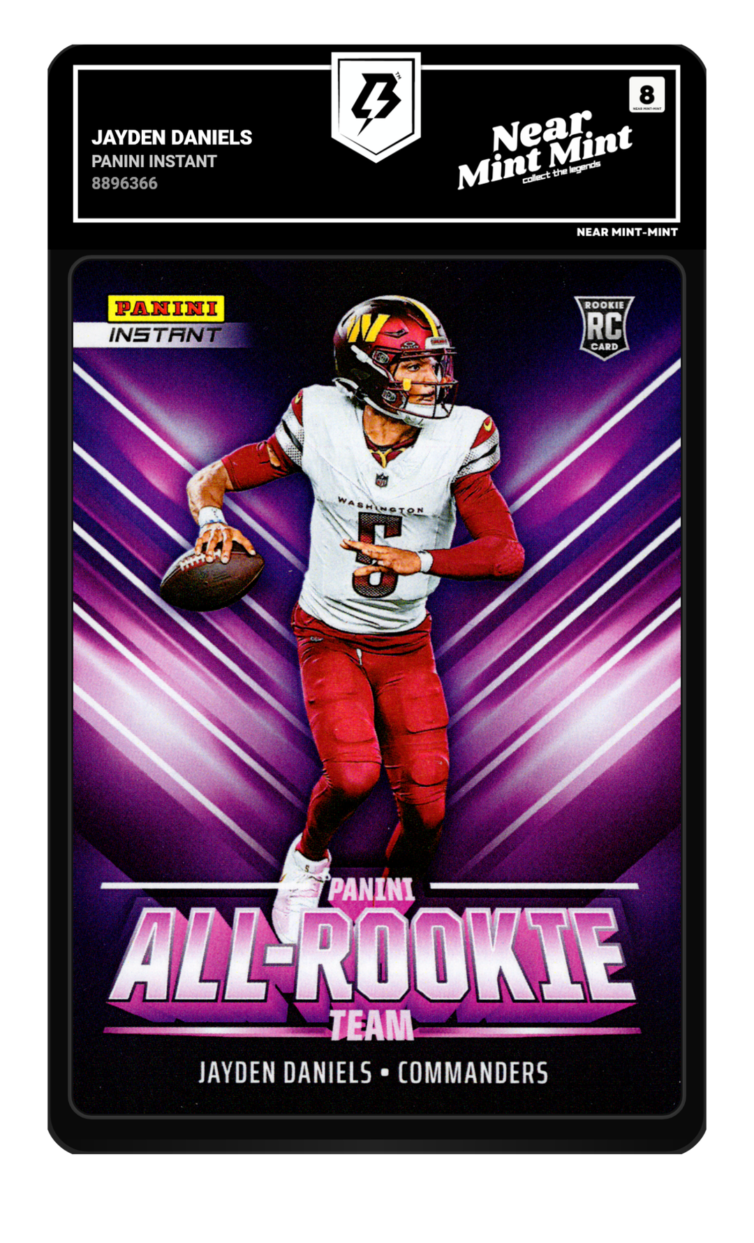 Jayden Daniels graded NM-MT 8