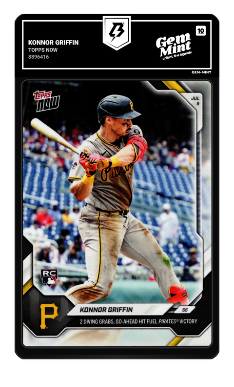 Konnor Griffin 2026 Topps Now graded Gem Mint 10 by TradingCard360