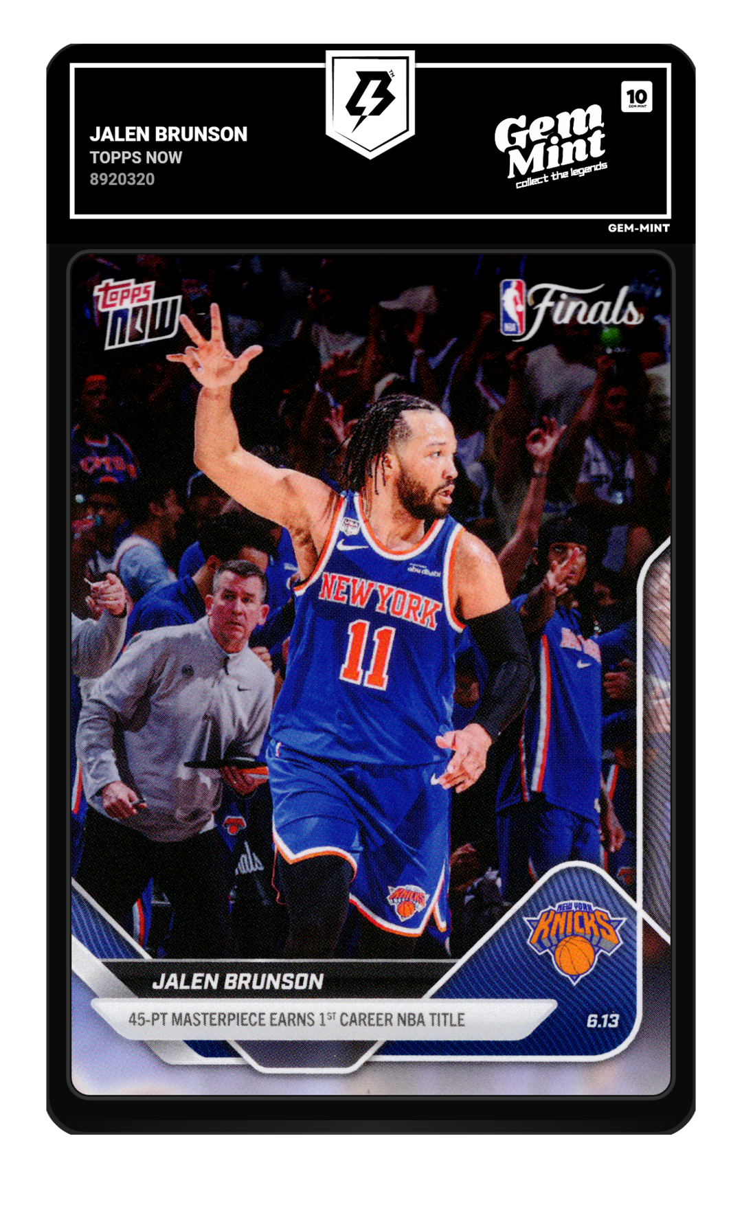 Jalen Brunson graded Gem Mint 10