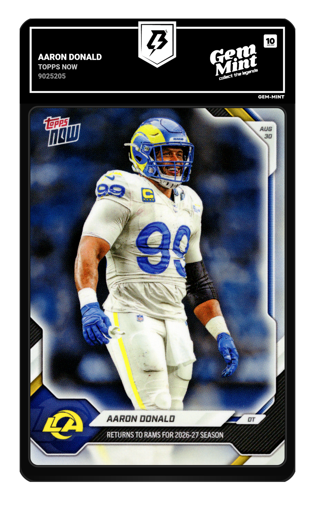 Aaron Donald graded Gem Mint 10