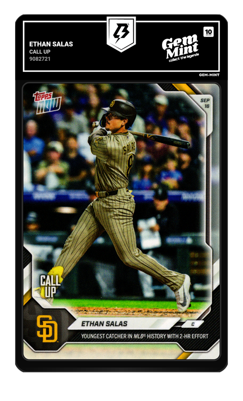 Ethan Salas 2026 Call up graded Gem Mint 10 by TradingCard360