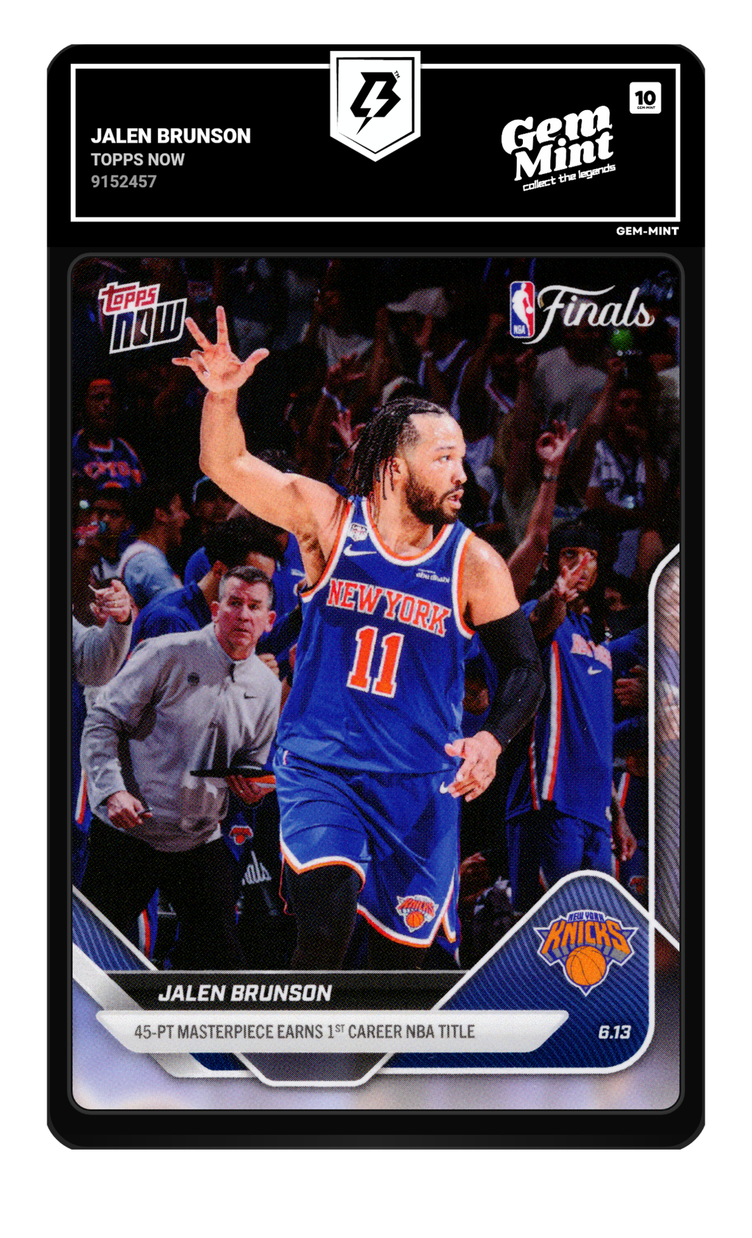 Jalen Brunson graded Gem Mint 10