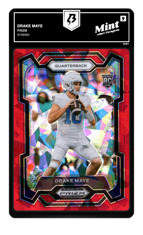 Drake Maye 2024 Prizm graded Mint 9 by TradingCard360