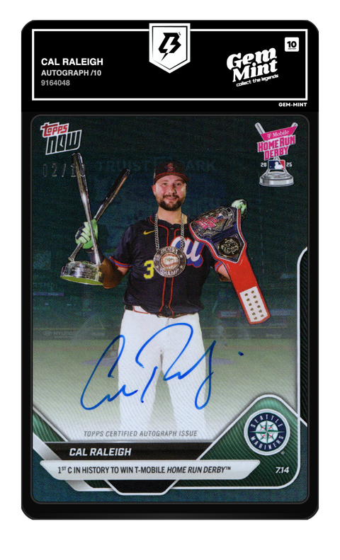 Cal Raleigh 2025 Autograph /10 graded Gem Mint 10 by TradingCard360