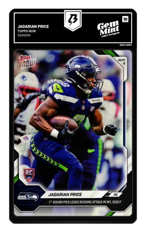 Jadarian Price 2026 Topps Now graded Gem Mint 10 by TradingCard360